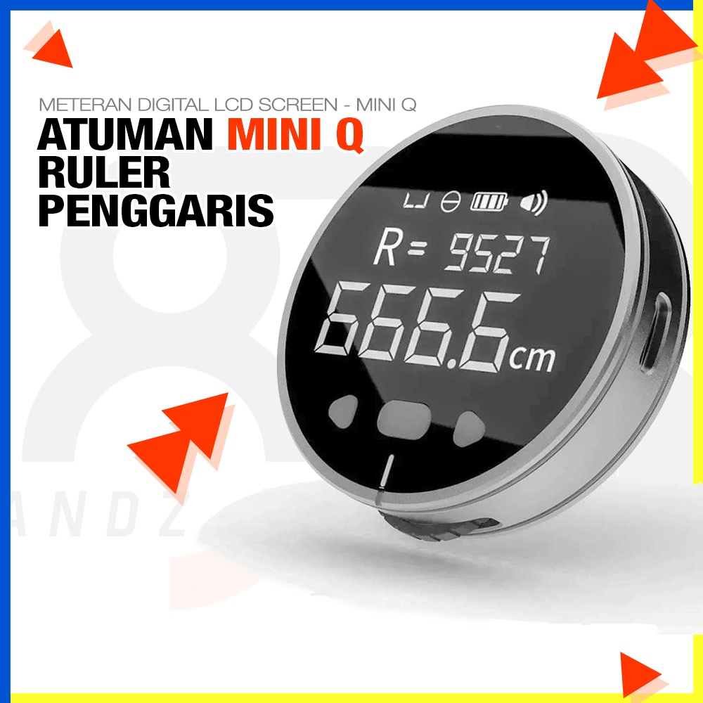 

Atuman Mini Q Ruler Penggaris Meteran Digital LCD Screen - Mini Q