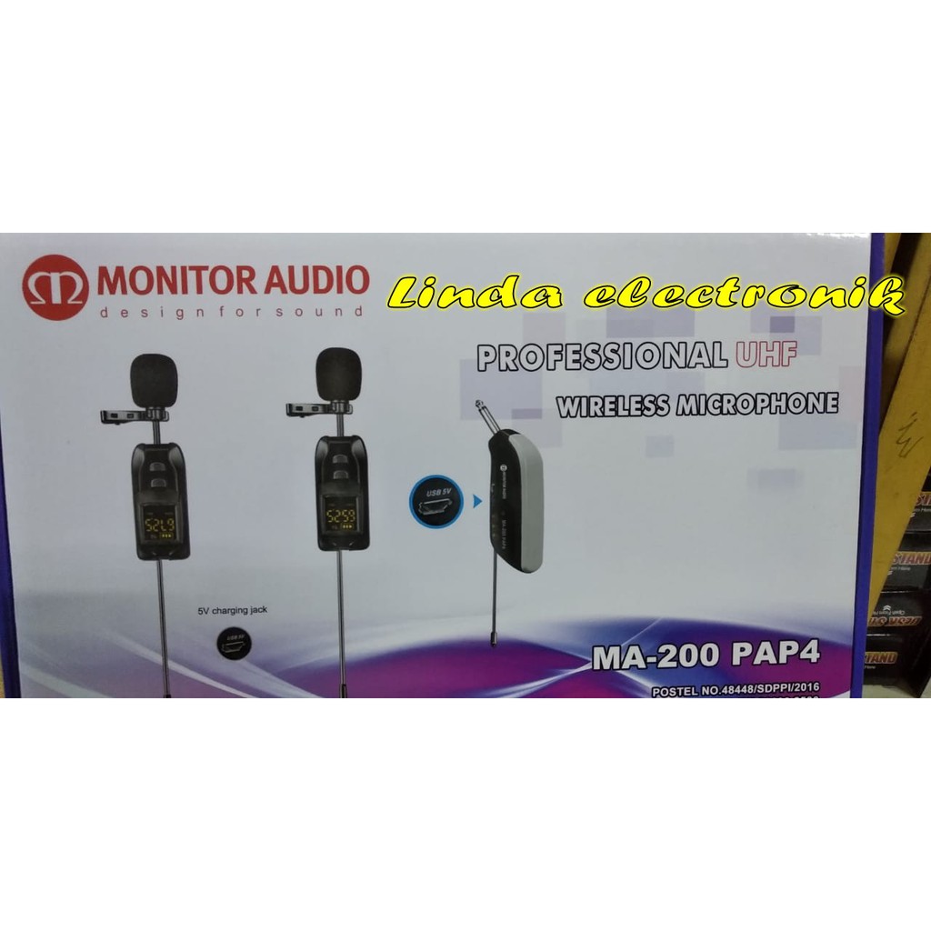 mic wireles 2bh clipon monitor audio ma200 PAP4 ma 200 pap4 ma200pap4