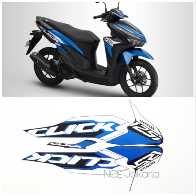 STIKER STRIPING LIS HONDA VARIO CLICK THAILAND 2019 BIRU