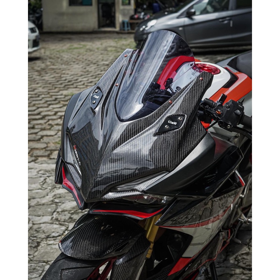 KABON Kedok Fairing Depan Carbon Honda CBR250RR Lapis Karbon Kevlar