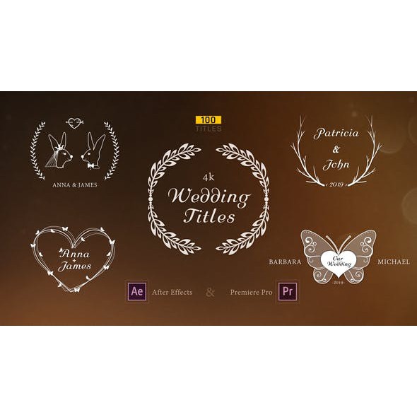 VideoHive Wedding Titles for After Effects / Premiere Pro 23506580