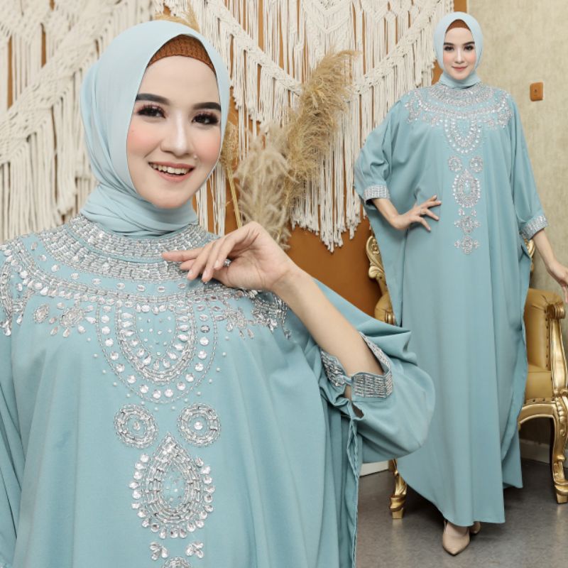 Model Baru/Kaftan Firda/Kaftan Ceruty Babydoll/Kaftan Manik-manik/Kaftan Kondangan/Kaftan Mewah/Kaft