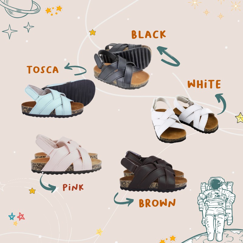 Sandal anak unisex anyam sintetis lucu CHSL