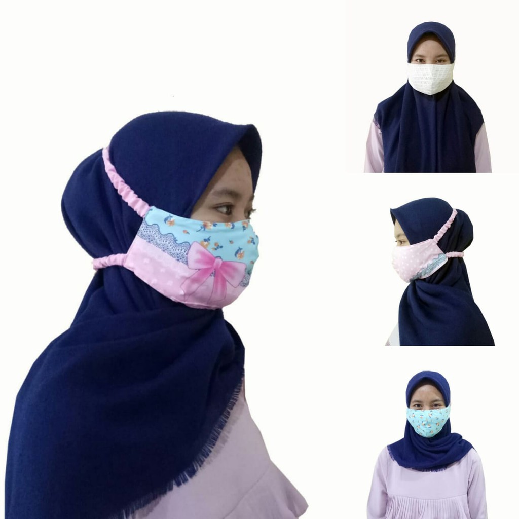 MASKER KAIN KATUN JEPANG / BRUKAT PREMIUM TEBAL HEADLOOP || Kiiyoomii ||