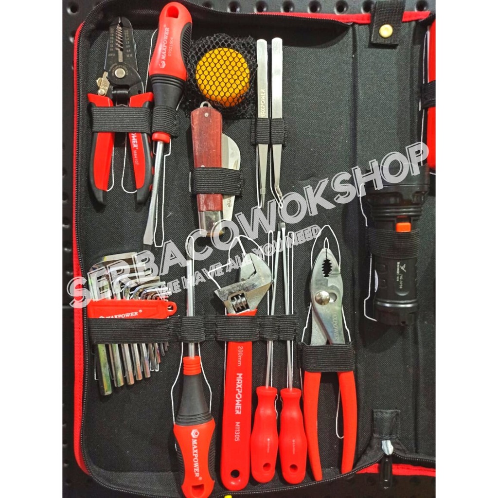 MAXPOWER 32 Pcs Electronic Tools Set Elektronik Repair Tool Kit Maxpower Termurah Berkualitas