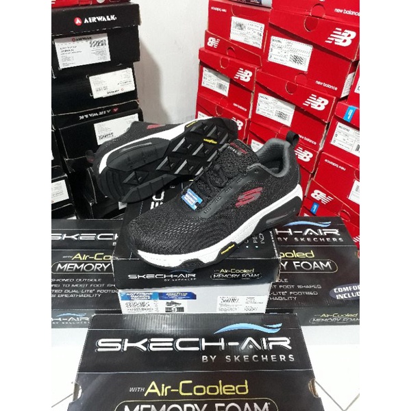 SKECHERS AIR EXTREME V2 TRIDENT BLACK RED WHITE