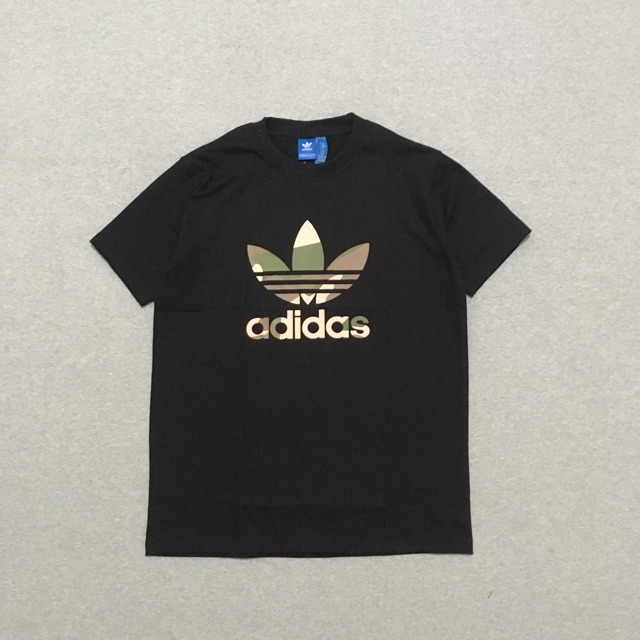 Kaos Adidas Trefoil Camo - Black