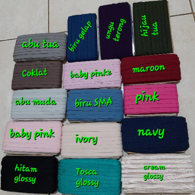 Karet foe/Headband/Bandana/Masker lebar 0.3cm pjg 20y