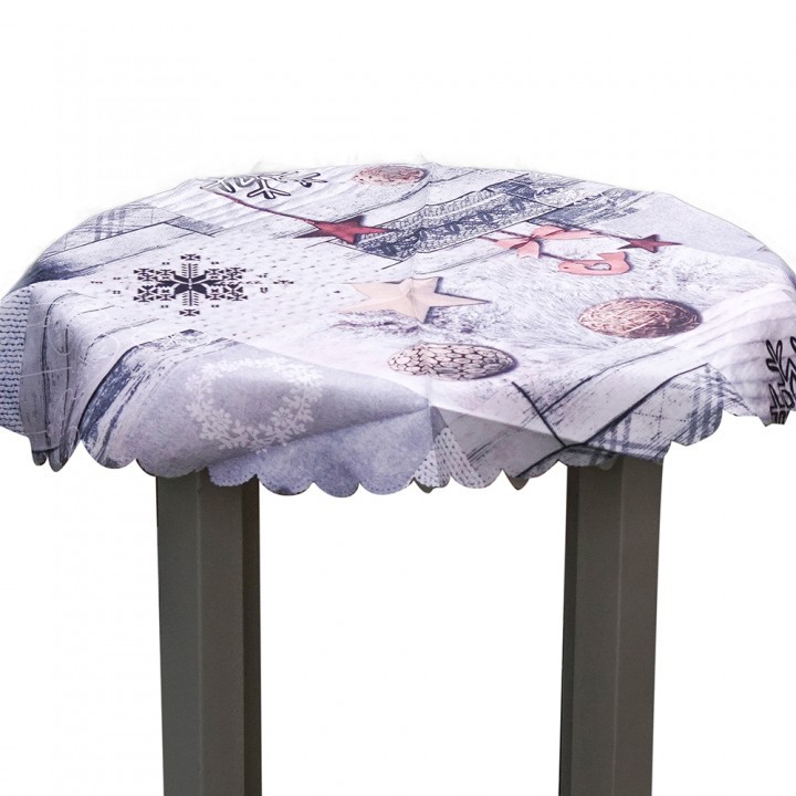Taplak Meja Natal Bulat 73 cm / Winter Star taplak meja makan bulat taplak meja bulat taplak bulat p