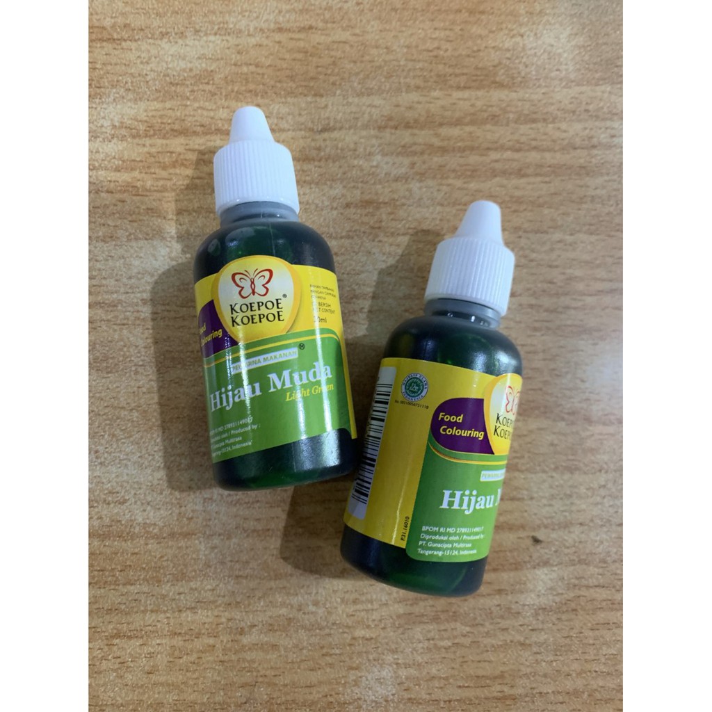 

Koepoe Koepoe Pewarna Hijau Muda 30 ML / Light green Kupu Kupu