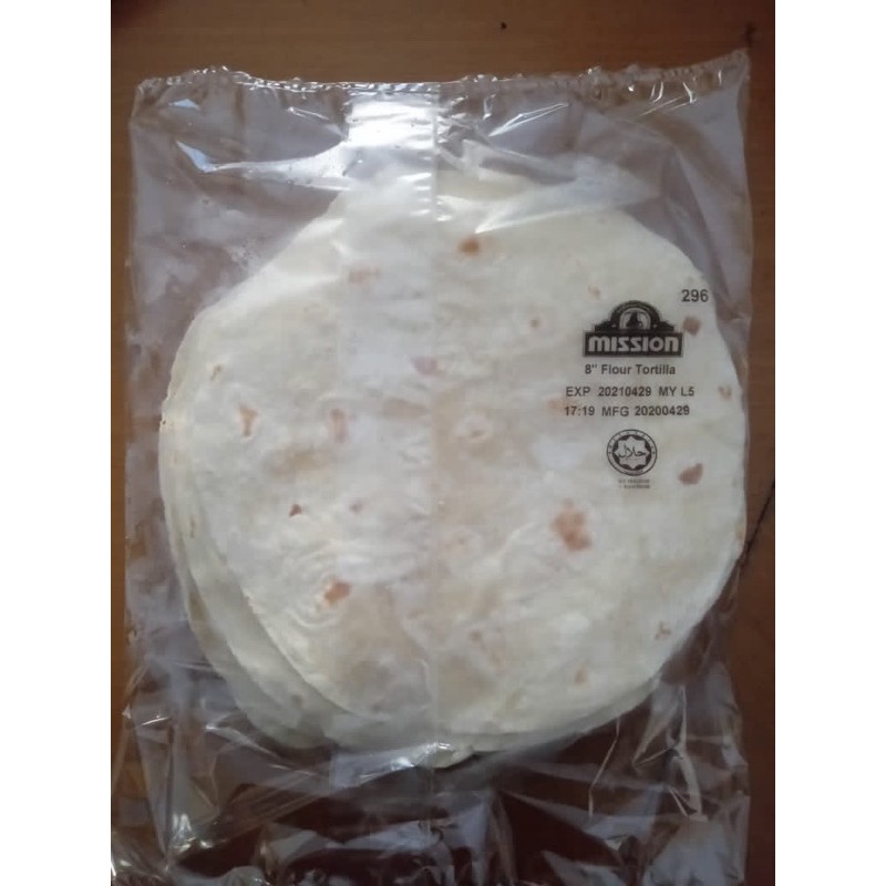 mission tortilla 8' frozen beku kulit kebab tortila wrap skin isi 12 pcs