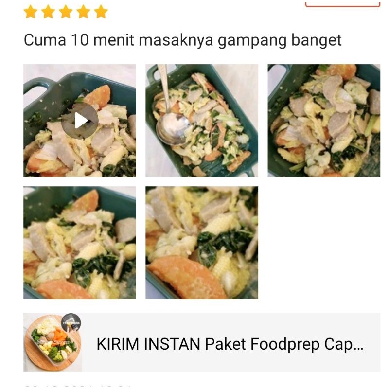 KIRIM INSTAN Paket Foodprep Sayur Capcay 5-6 Porsi  Bonus Racik Homemade Capcay NON MSG