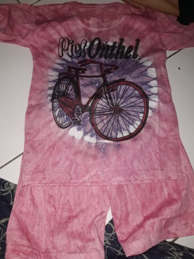 Trolis 1-5 Th Grosir Setelan Baju Batik Anak Bahan Kaos Unisex Laki Laki Perempuan Cowok Cewek Stak
