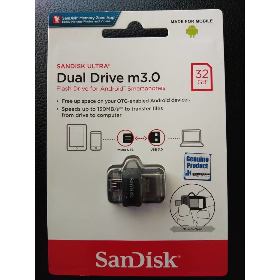 Sandisk Flashdisk OTG 32GB Dual Drive M3.0