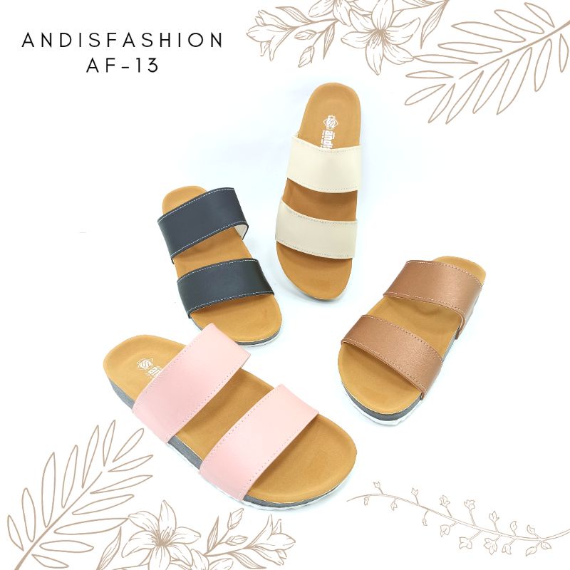 Sandal Selop Wanita Sendal Birken Slide Ringan Motif Andis AF13