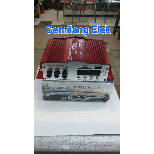 Dijual AMPLIFIER POWER MINI RAYDEN RD 100 USB  SD CARD  FM RADIO   Diskon