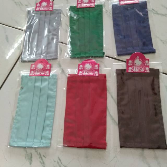 Masker hijab kain tali karet