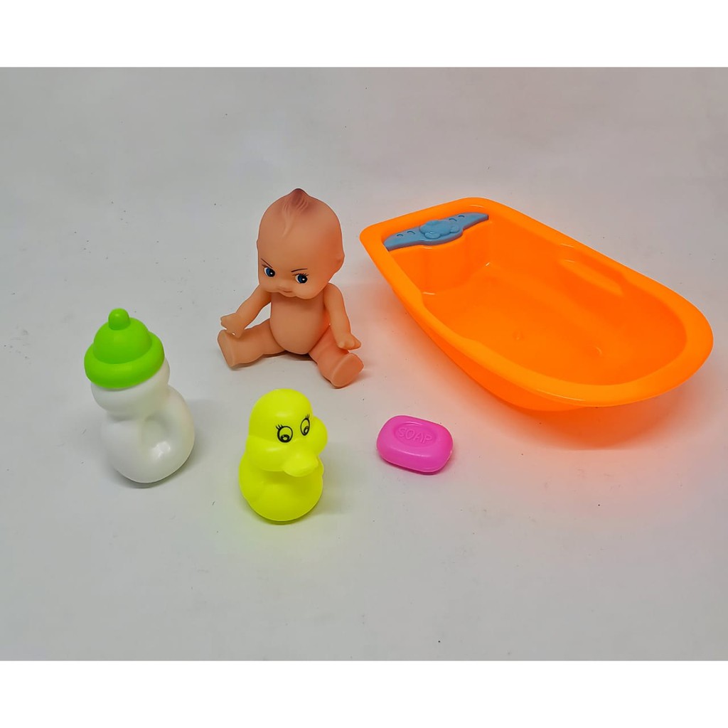 BABY BATH TUB - BONEKA VINYL MAINAN BAYI BAK MANDI ANAK