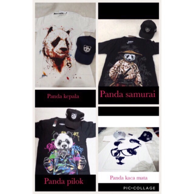 PAKET HEMAT kaos panda kickout plus topi panda topi kickout | topi panda | kickout