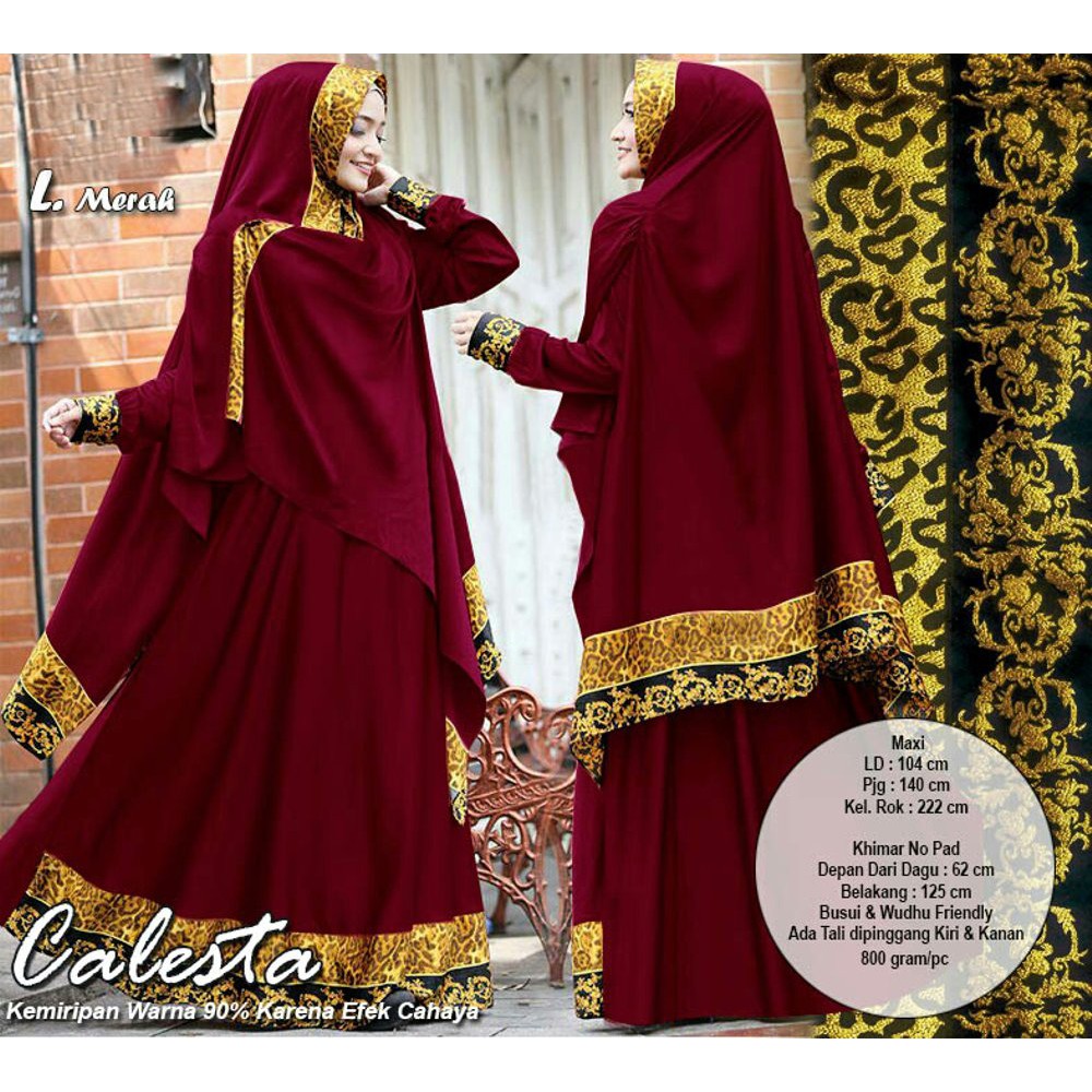 Jual SYARI PESTA INDIA CALESTA MARON Berkualitas