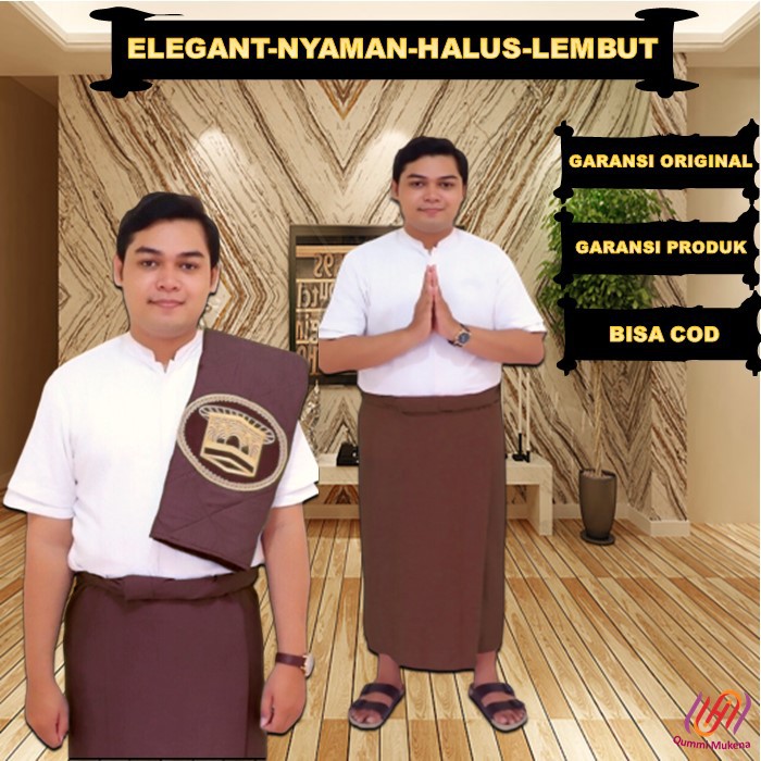 Sarung dewasa polos bukan wadimor atlas bhs gajah duduk bantal sofa adem model terbaru 2021 Coffee