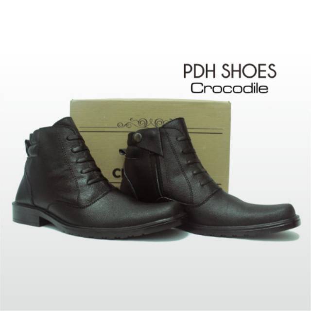 Sepatu Pantofel Pria PDH Dinas Crocodile Murah Kulit Asli