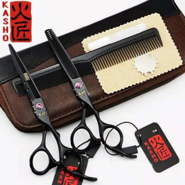 KASHO GUNTING RAMBUT BARBER SET PAKET ALAT CUKUR RAMBUT GUNTING BARBERSHOP KAI PENIPIS/SASAK