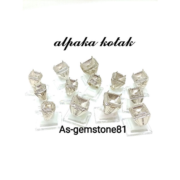 Emban Ring Cincin[alpaka] non zirkon kotak