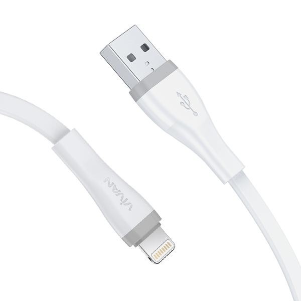 Kabel Data Fast Charging VIVAN SL100S 1m Flat Lightning for iPhone ORIGINAL