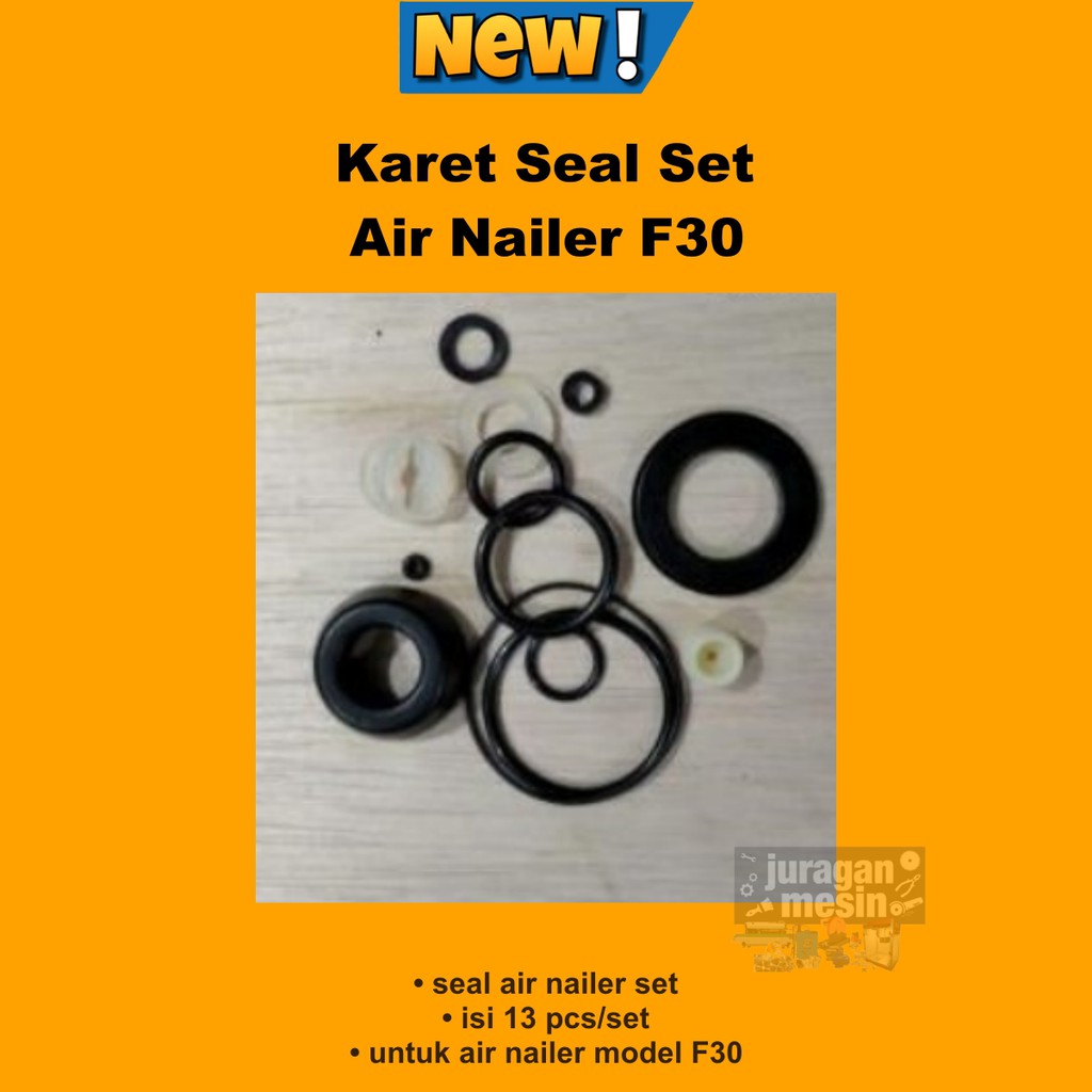 KARET SEAL SET AIR NAILER F30 SEAL SET MESIN PAKU TEMBAK F30 KARET SEAL PAKU TEMBAK