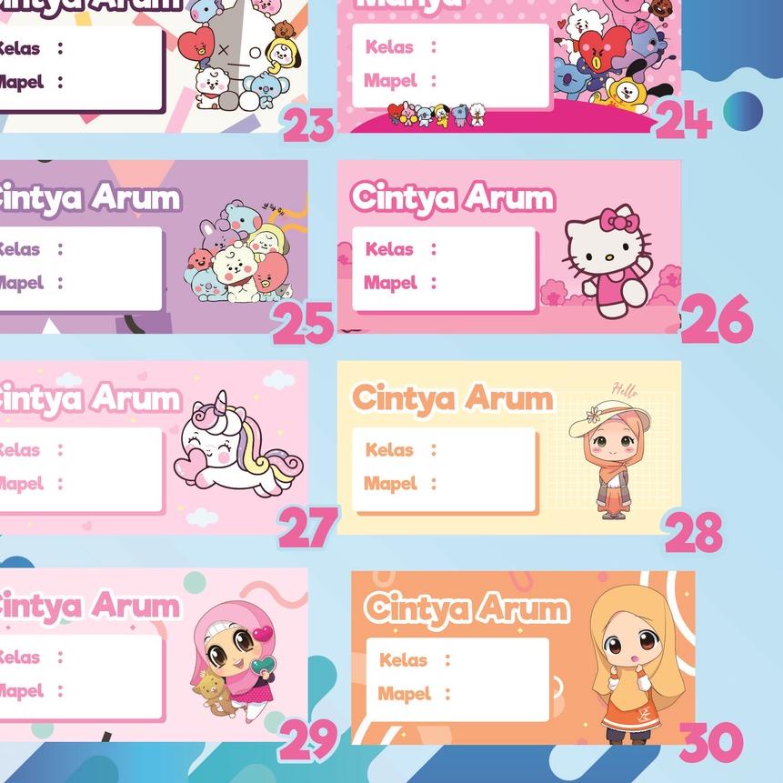 

「HARGA FLAT」 Stiker label buku mata pelajaran karakter sticker nama mapel sticker buku pelajaran murah | Termurah dan terbaik | Terbaru dan terlaris