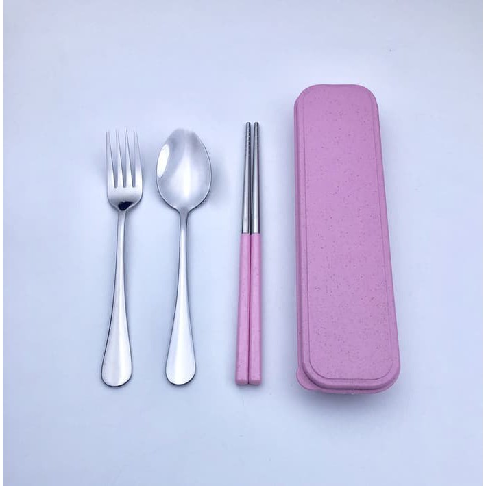 INFORMA Appetite Set Alat Makan 3 Pcs SENDOK GARPU Portabel