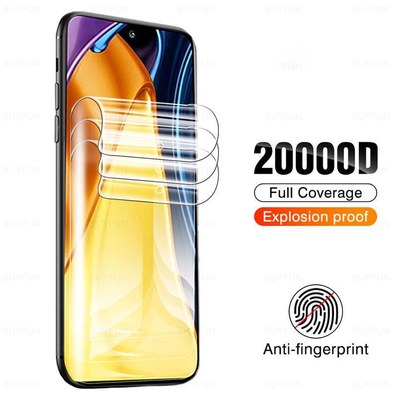 1000D Hydrogel Film Redmi 9T 9 9A Note 10 9s 9 Pro 8 7 6 Pro Xiaomi Poco M3 X3 NFC Mi 11 10T Pro Anti-fingerprint Redmi K30 K20 Pro 8 7 6 8A 7A 6A Full Soft TPU Screen Protector Film