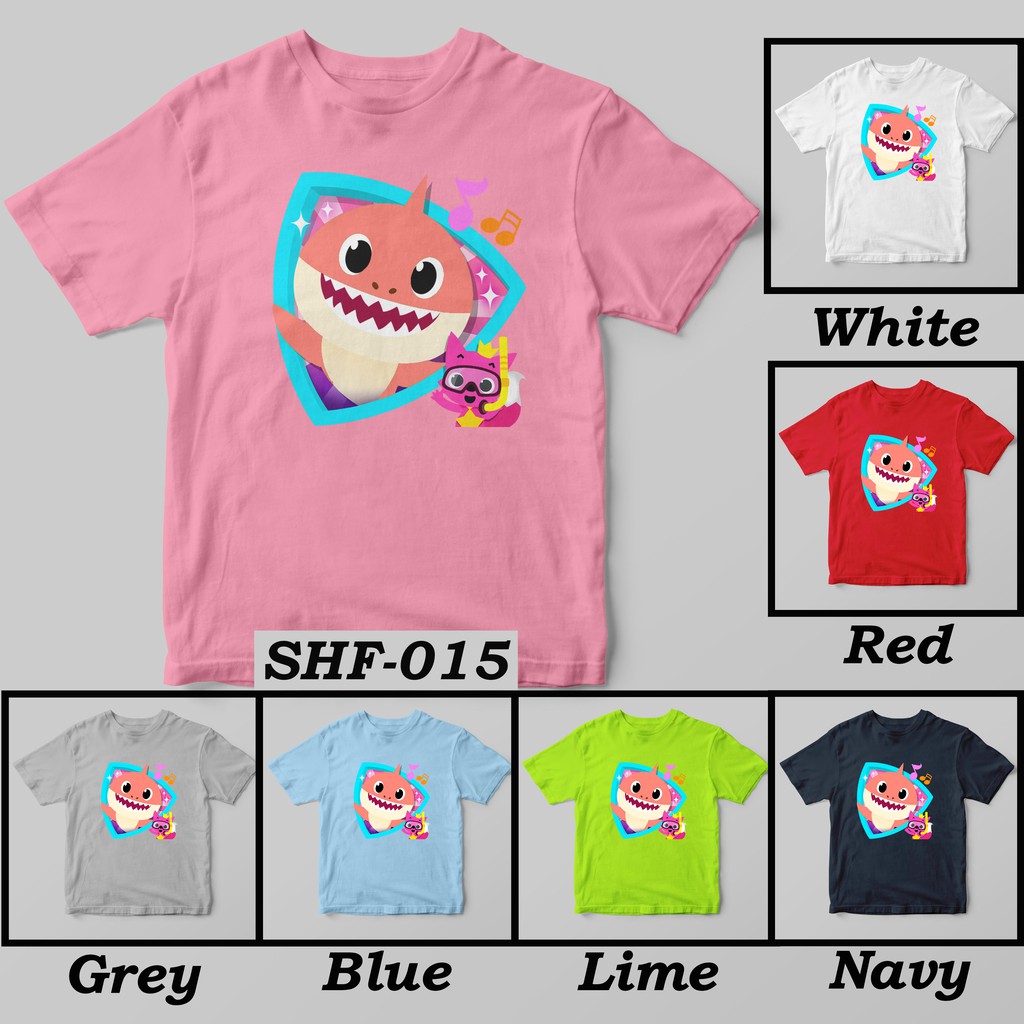 [FREE NAMA !!] Kaos Anak &amp; Family Baby Shark 100% COTTON PREMIUM