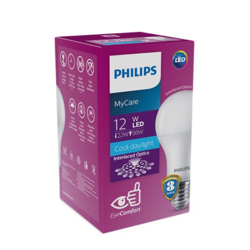 PHILIPS Lampu LED MyCare 12W Putih Bohlam LED Bulb My Care 12 Watt CDL