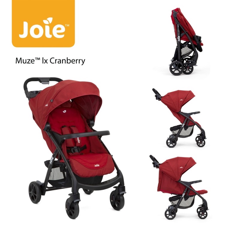 Makassar - Kereta Dorong Bayi Stroller Joie Meet Muze LX  / Coal Black / Cherry Red