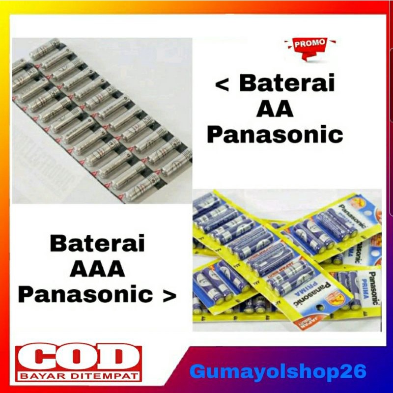 Baterai Panasonic AAA // AA 1set 12pcs // Baterai Remote // Baterai Jam Dll