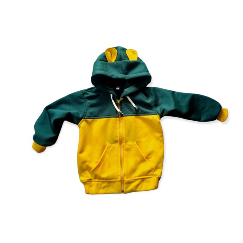 Jaket Bayi Newborn Karakter Kelinci-Hijau-kuning