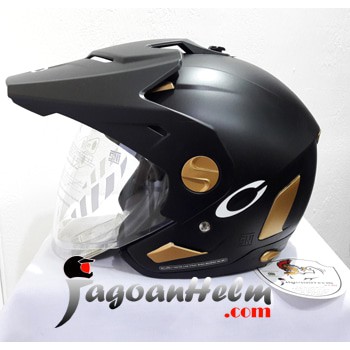 Excelent CARGLOSS Helm FORMER TEXT   Black DOFF   GOLD   Half Face CARGLOS