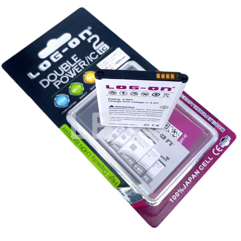 LOG - ON Baterai LG BL53YH Optimus G3 / G3 Mini / G3 Stylus Baterai Double IC Protection Battery Batre