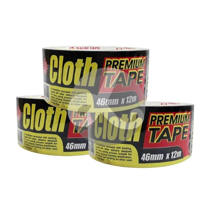 

Cloth Tape Lakban Hitam Solasi Kain Isolasi 46Mm