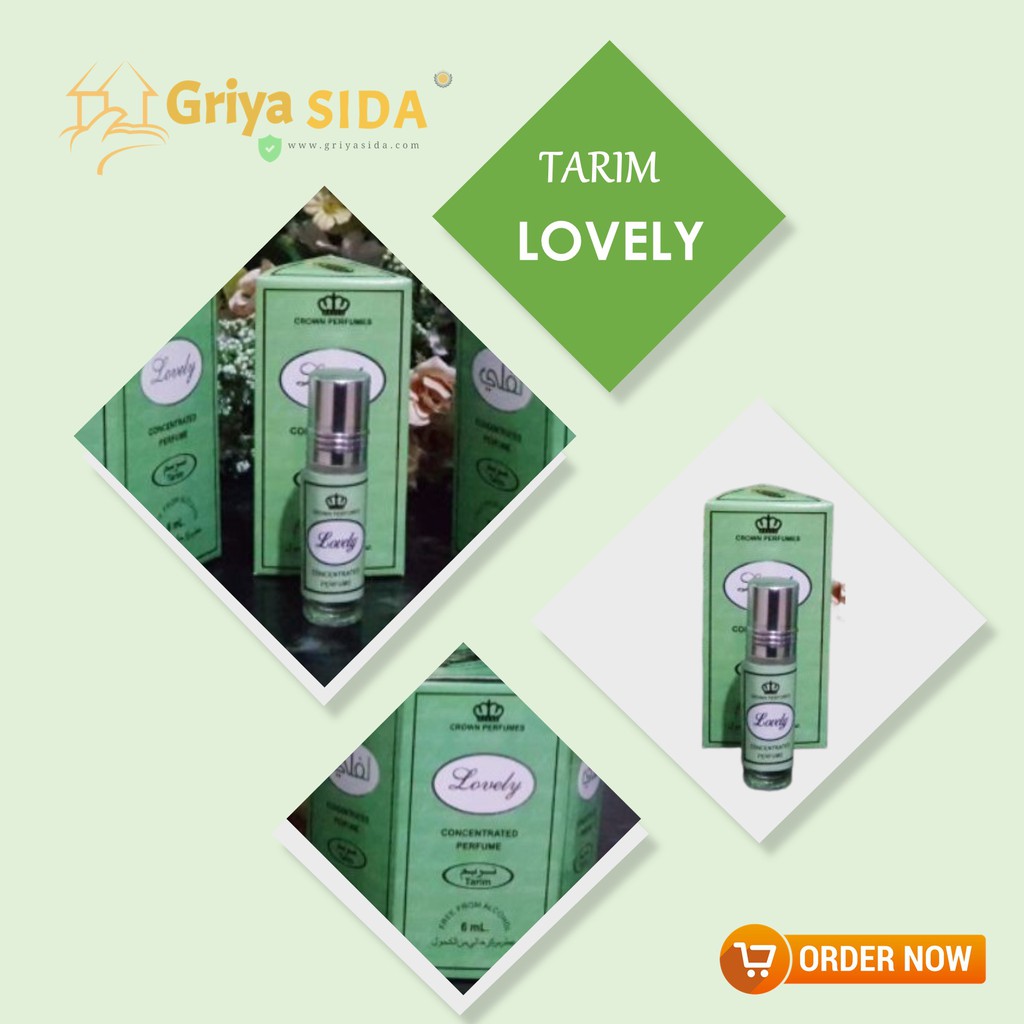 Parfum lovely 6ml tarim minyak wangi aroma lovely mirip al rehab PROMO!