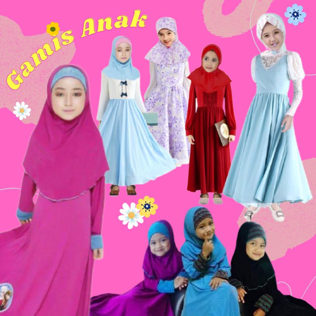 Minipetite HIGH QUALITY pakaian muslim Gamis Anak remaja perempuan 7 8 9 10 11 12 tahun