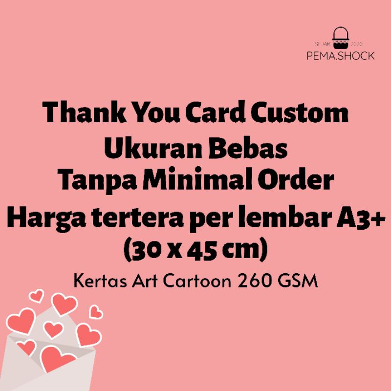 

Cetak Thank You Card Custom Per Lembar A3