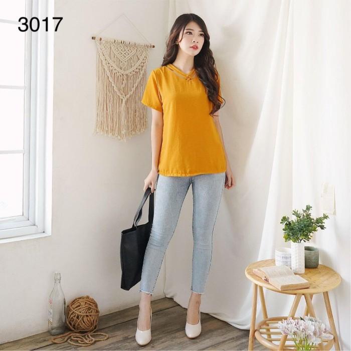 Clothes Blus Import Wanita Katun Tisu Korea / Blus Korea / Atasan Korea # 3017