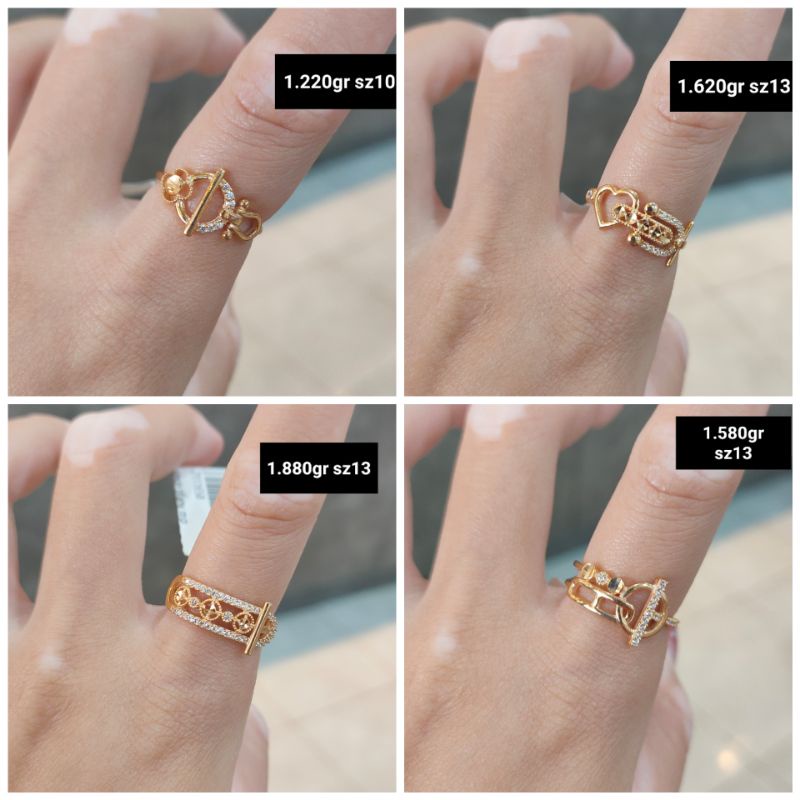 Cincin Emas Asli Model Terbaru Kadar 375%/8Karat