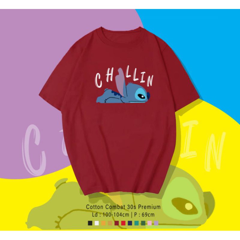 T-SHIRT / TUMBLR TEE KAOS CHILLIN LILSTICTH OVERSIZE PREMIUM