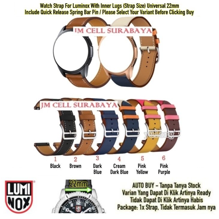 Tali Jam Tangan 20mm 22mm Watch Strap Luminox - Fashion Style Leather Kulit