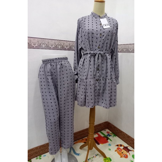 setcel tunik rubi by Zara