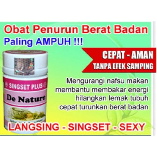 Obat Menipiskan Pipi Wajah - Menghambat Penyerapan Lemak Singset Plus De Nature